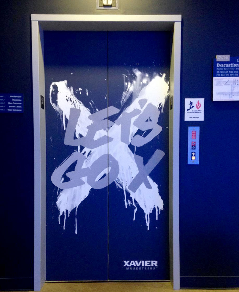 Xavier University Elevator Graphic