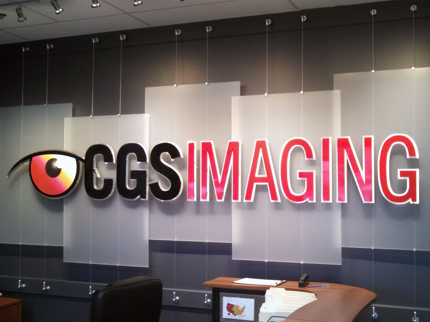 CGS Imaging Hanging Logo Acrylic Display