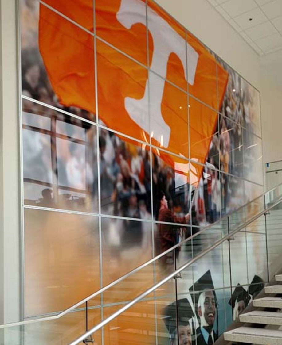 University of Tennessee Stairwell Acrylic Graphic Display